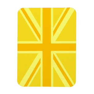 Sunny Yellow Union Jack British Flag Decor Magnet