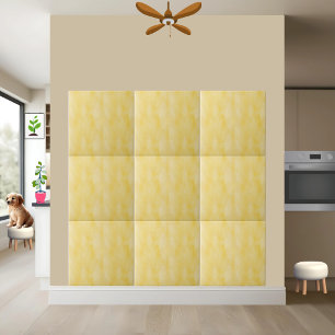 Sunny Yellow Watercolor Ceramic Tile
