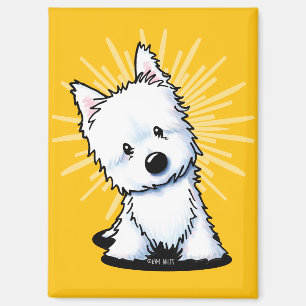 Sunny Yellow Westie Terrier Magnet