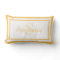 Sunny Yellow/ White Monogram Name Keepsake Pillow