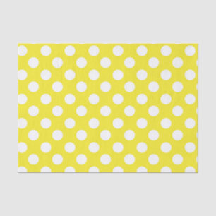 Sunny Yellow & White Polka Dots Birthday Party Tissue Paper