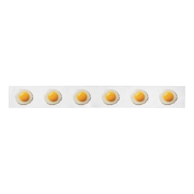 SUNNYSIDE EGGS UP, Egg Ribbon, Breakfast Ribbon Grosgrain Ribbon (Front)