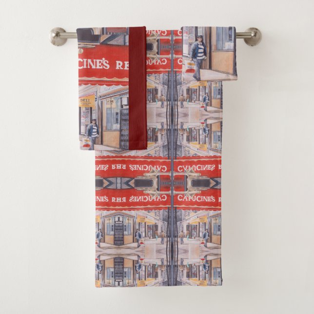 Sunnyside of Second Avenue, New York City Bath Towel Set (Insitu)