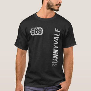 Sunnyvale California 669 Area Code Vintage Retro T-Shirt