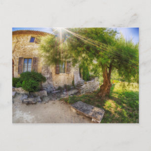Sunray at St. Hilaire Abbey   France Postcard