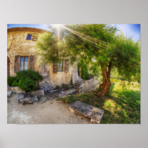 Sunray at St. Hilaire Abbey France Poster