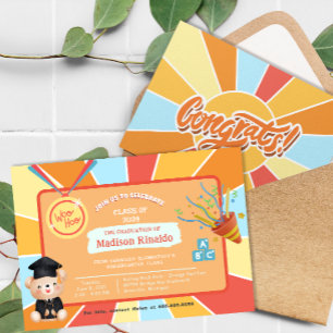 Sunray Kids Elementary Graduation Celebration Invitation