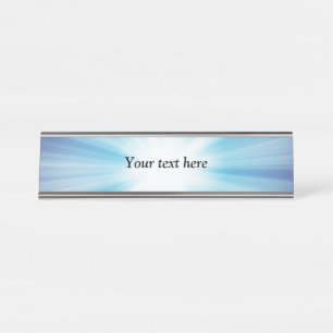 Sunray pattern TEMPLATE Desk Name Plate