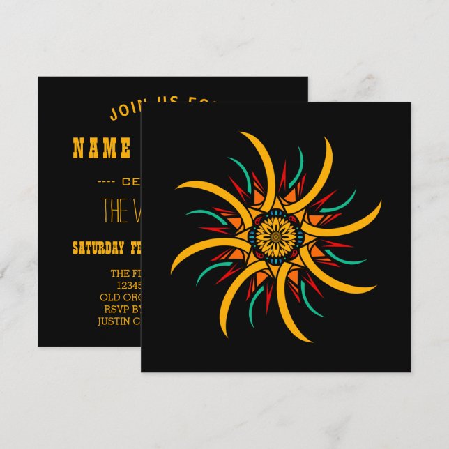 sunrays invitation (Front/Back)