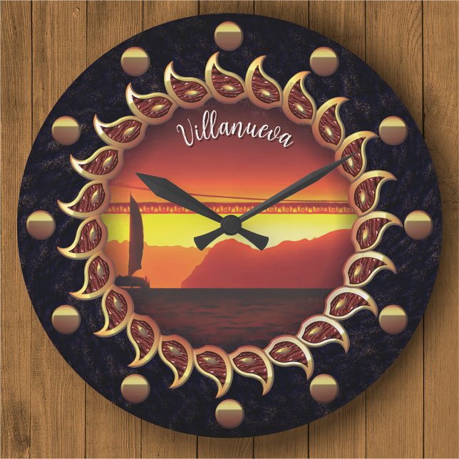 Sunrays Sunset 1124 Large Clock (Creator Uploaded)