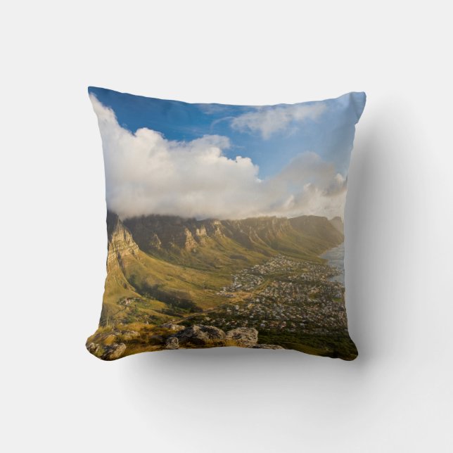 Sunrise Above Camps Bay And Table Mountain Cushion (Front)