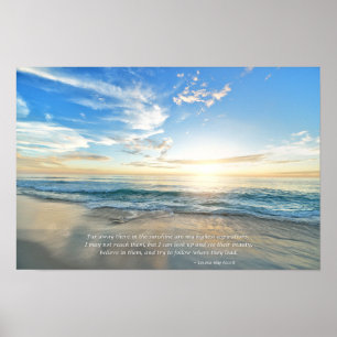 Sunrise and Beach Inspirational Quote Poster