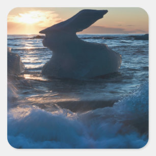 Sunrise and Iceberg formations Square Sticker