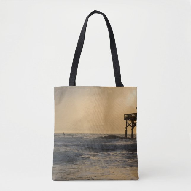 Sunrise and Paddleboarding Tote Bag (Front)