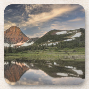 Sunrise and reflection, Glacier National Park, Coaster