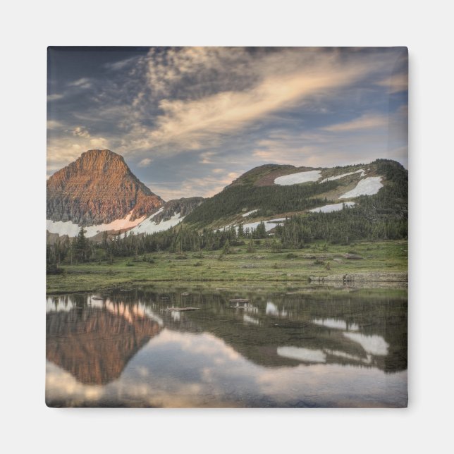 Sunrise and reflection, Glacier National Park, Magnet (Front)