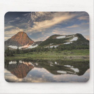 Sunrise and reflection, Glacier National Park, Mouse Pad