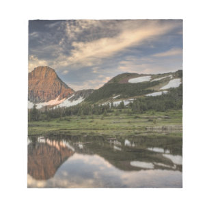 Sunrise and reflection, Glacier National Park, Notepad