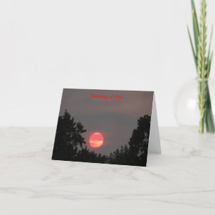 Sunrise And Trees, Thinking of You Card