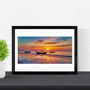 Sunrise at Al Wakrah Beach –   Qatar Poster