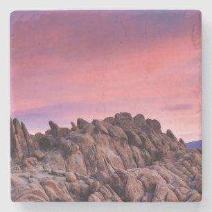 Sunrise at Alabama Hills Stone Coaster