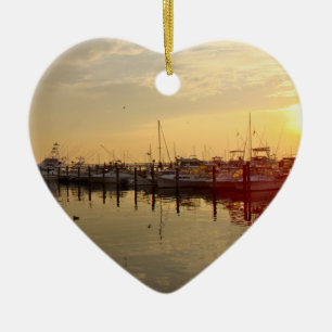 Sunrise at Atlantic Highlands New Jersey Ceramic Tree Decoration