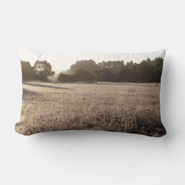 Sunrise at Bear Valley Trailhead Landscape Lumbar Cushion (Front)