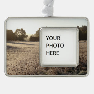 Sunrise at Bear Valley Trailhead Landscape Silver Plated Framed Ornament