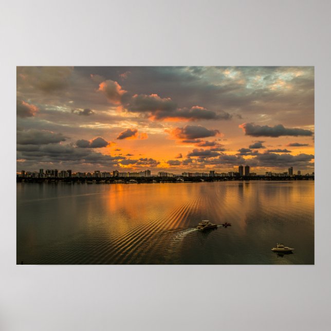 Sunrise at Biscayne Bay Poster (Front)