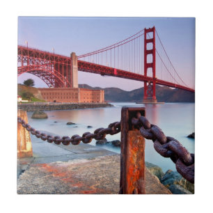 Sunrise At Fort Point Tile