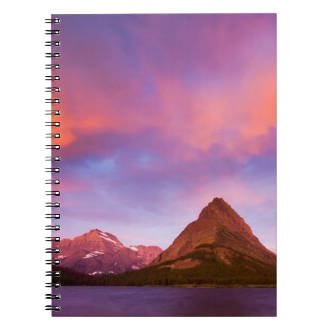 Sunrise at Glacier Spiral Notebook (Front)