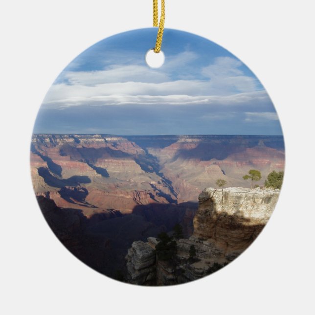 Sunrise at Grand Canyon Ceramic Tree Decoration (Front)