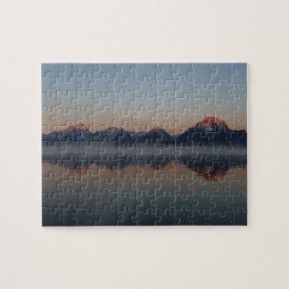 Sunrise at Jackson Dam Grand Teton National Park Jigsaw Puzzle