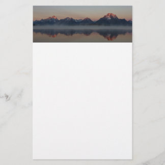 Sunrise at Jackson Dam Grand Teton National Park Stationery