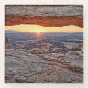 Sunrise at Mesa Arch, Canyonlands National Park Glass Coaster