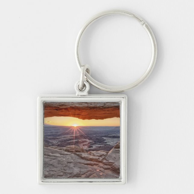 Sunrise at Mesa Arch, Canyonlands National Park Key Ring (Front)