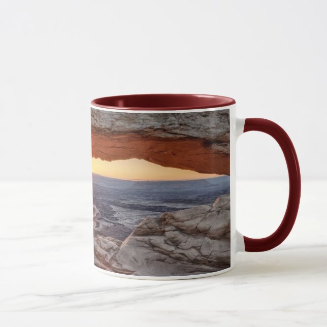 Sunrise at Mesa Arch, Canyonlands National Park Mug (Right)