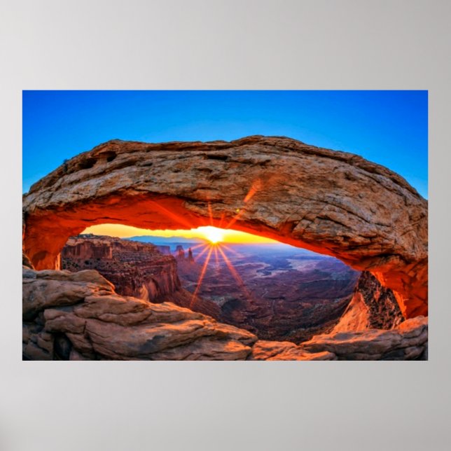 Sunrise at Mesa Arch Poster (Front)