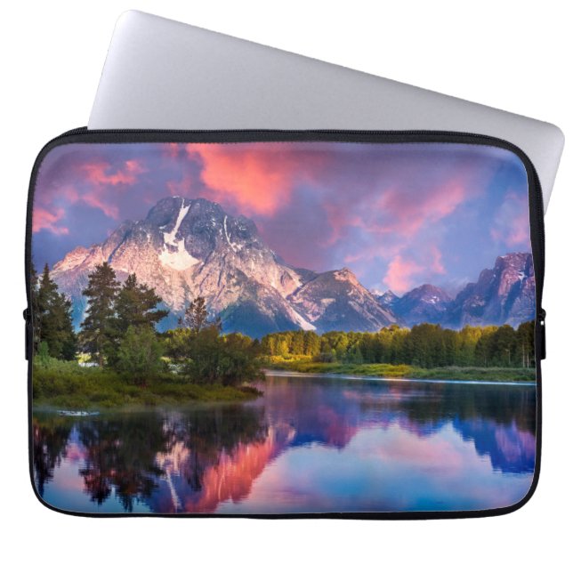 Sunrise at Oxbow Bend Laptop Sleeve (Front)