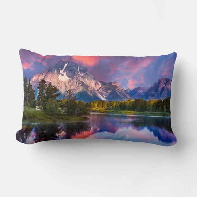 Sunrise at Oxbow Bend Lumbar Cushion (Front)