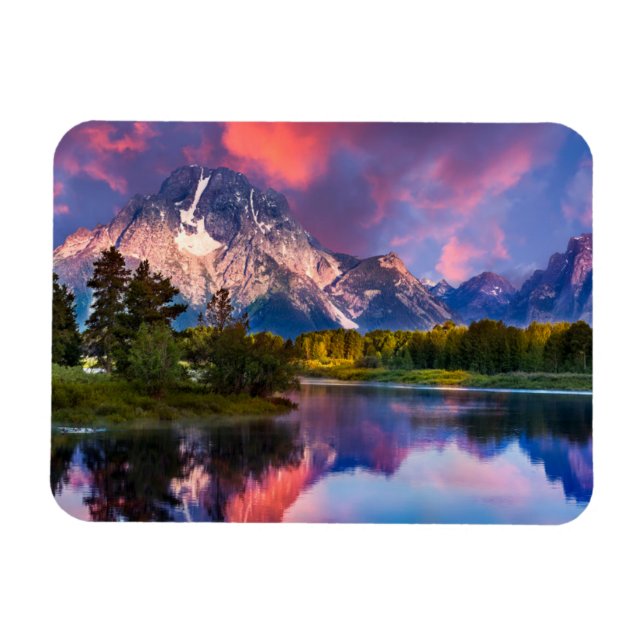 Sunrise at Oxbow Bend Magnet (Horizontal)