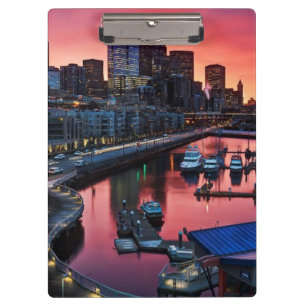 Sunrise at pier 66 looking down on bell harbour clipboard