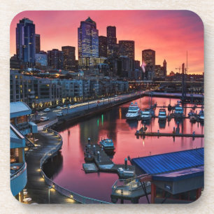 Sunrise at pier 66 looking down on bell harbour coaster