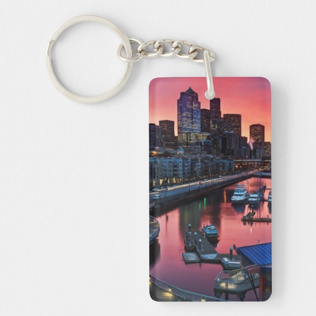 Sunrise at pier 66 looking down on bell harbour key ring (Front)