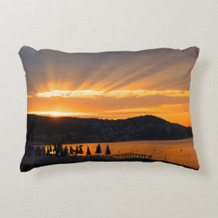 Sunrise At Promenade des Anglais Decorative Cushion