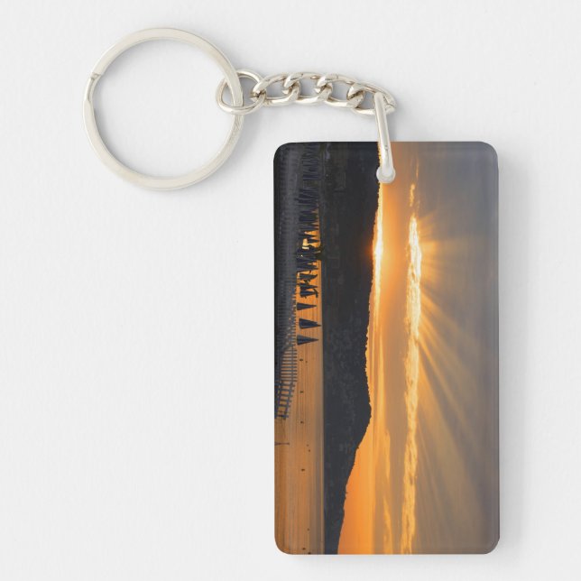Sunrise At Promenade des Anglais Key Ring (Front)