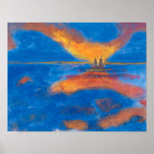 Sunrise at Sea Emil Nolde Poster