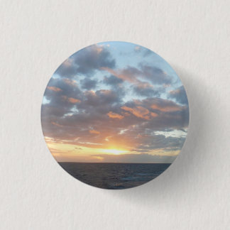 Sunrise at Sea I Pastel Seascape 3 Cm Round Badge