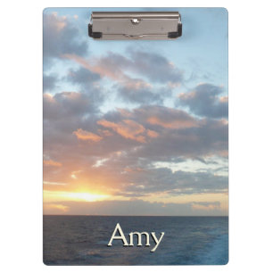 Sunrise at Sea I Pastel Seascape Clipboard