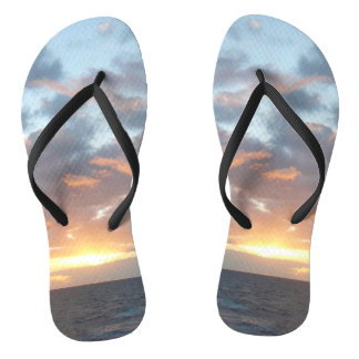 Sunrise at Sea I Pastel Seascape Jandals